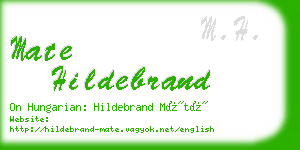 mate hildebrand business card